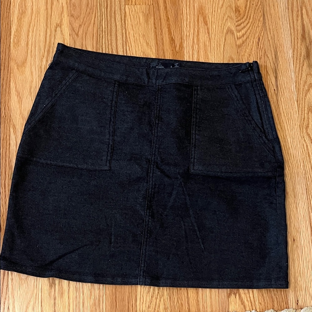 Prana Dark Grey Denim Mini Skirt
